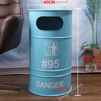 ゴミ箱 おしゃれ アメリカンレトロ ドラム缶 半円 ダストボックス ダストビン 5L インテリア アメリカン雑貨 ヴィンテージ ブリキ イエロー ブルー