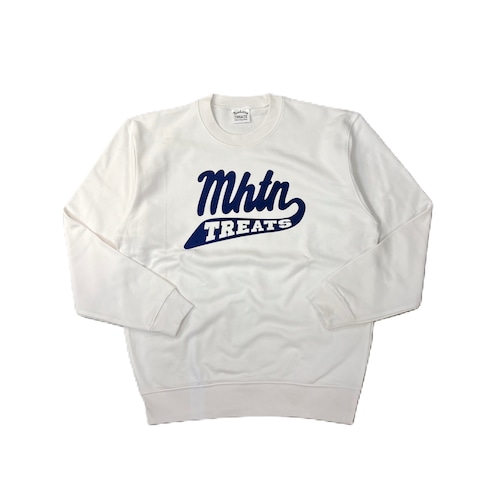 MANHATTAN TREATS # MHTN Treats Crew Neck White x Blue