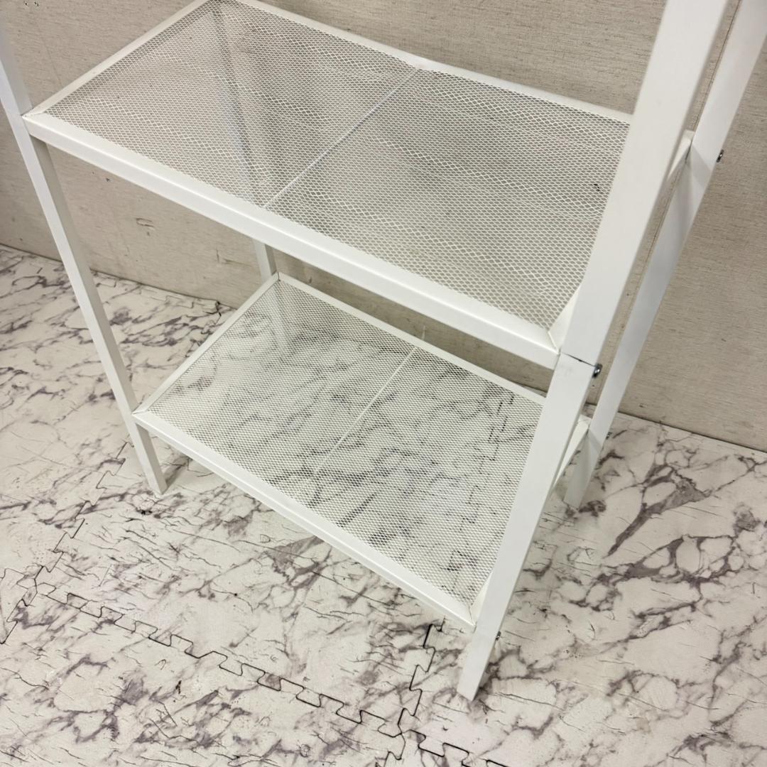 IKEAホワイト スチールメッシュラック 4段 イケア IKEA 4段シェルフユニット メタル/ホワイト 書庫 収納棚
