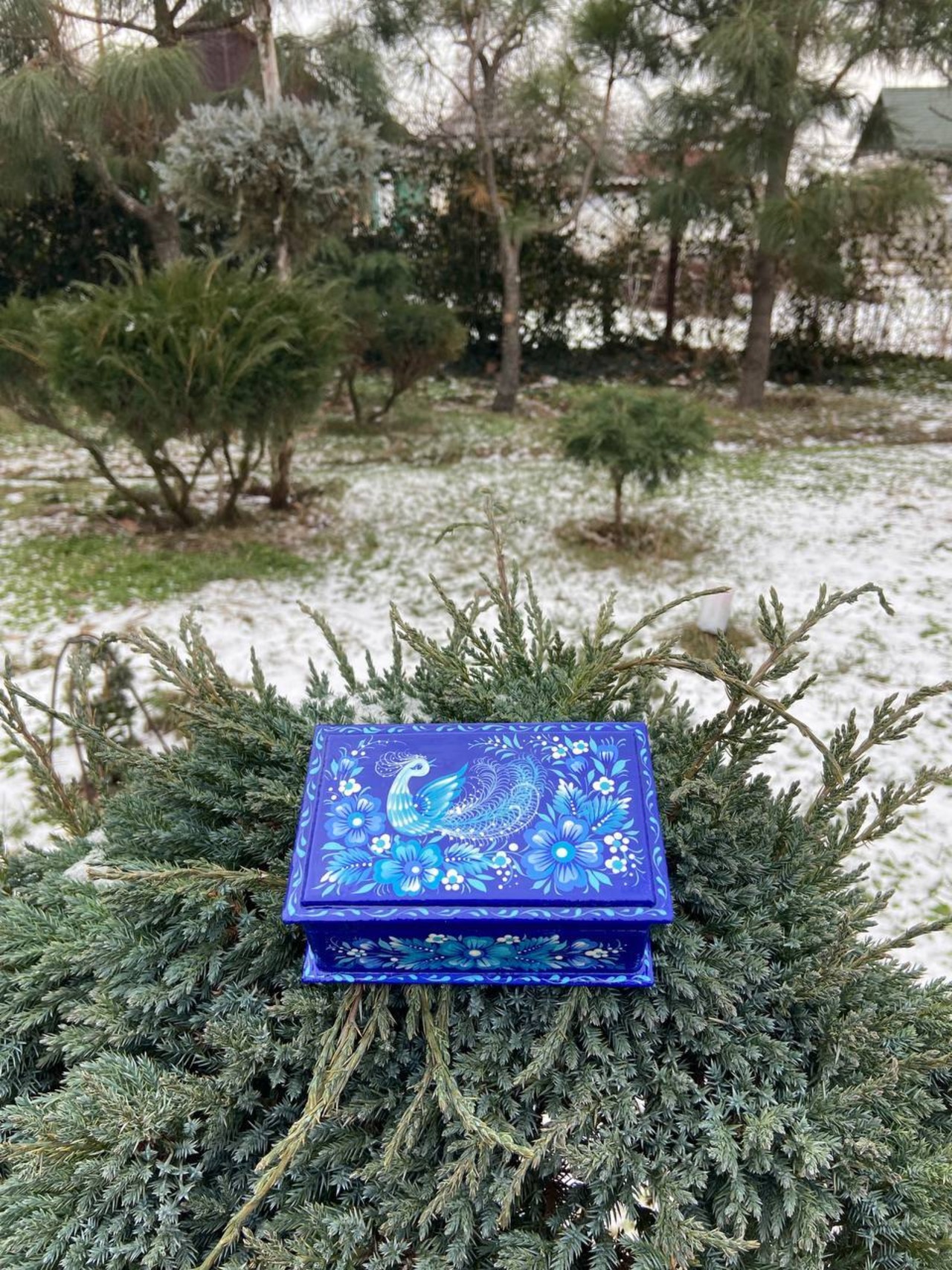 ペトリキウカ塗り　ジュエリーボックス 11cm（ティモシェンコ作）ウクライナ製 - 5