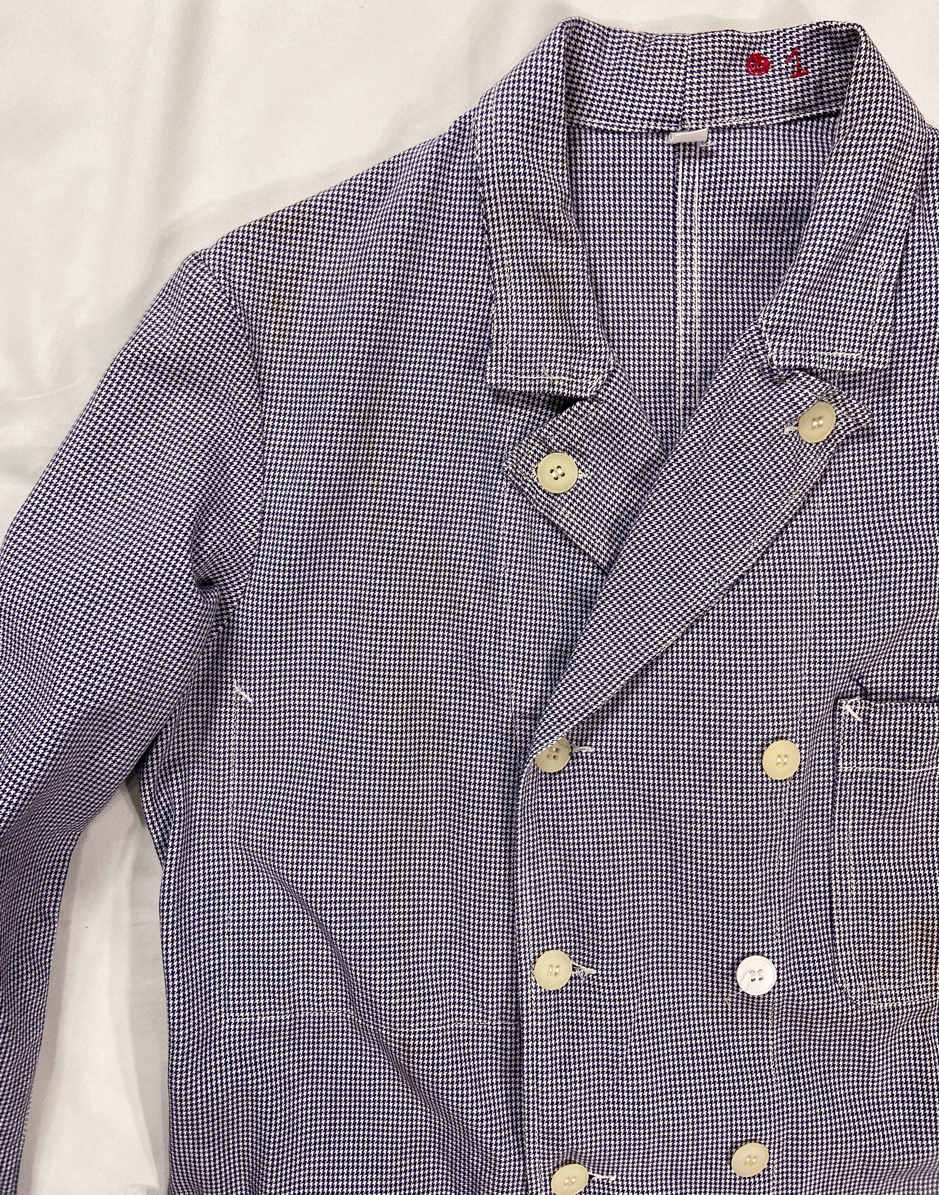 1950-60s】French Butcher(Cook) Jacket, Good Size!! | freely