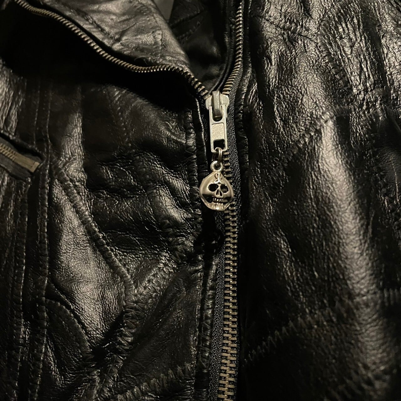 通販 Leather jacket ツギハギのジャケット レザー ボンバージャケット