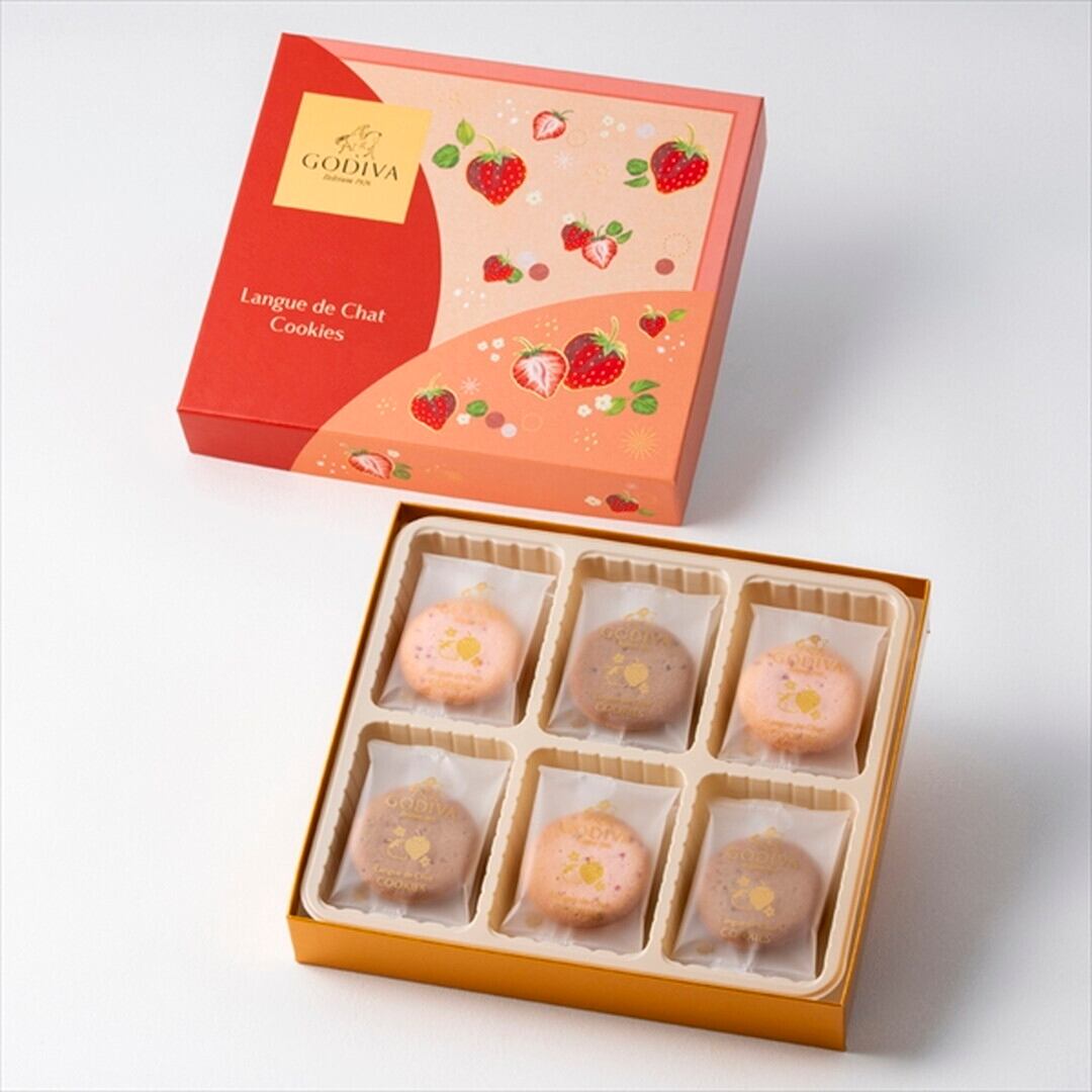 〈ゴディバ〉あまおう苺ラングドシャクッキー アソートメント 18枚入