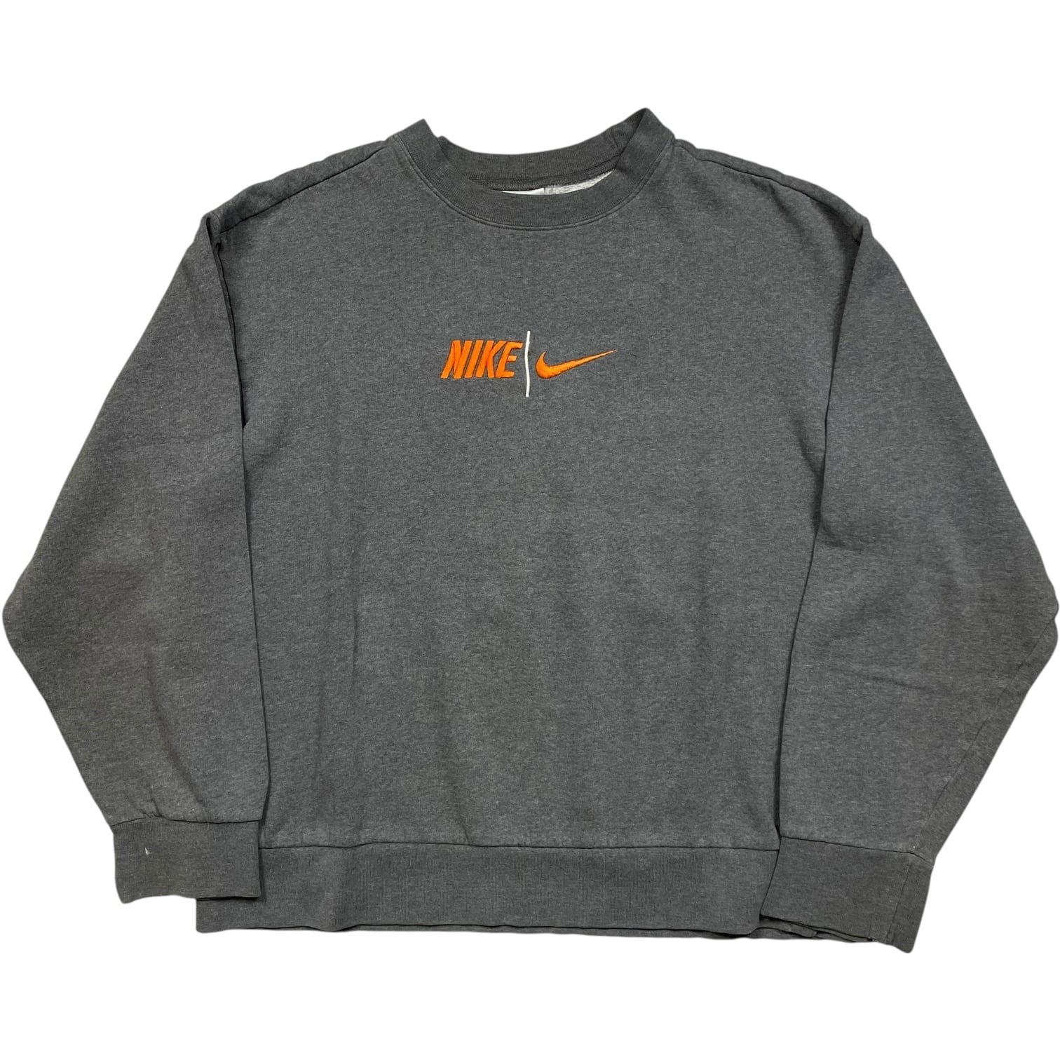 《L》NIKE ナイキ スウェット フロント刺繍ロゴ グレー no.9825