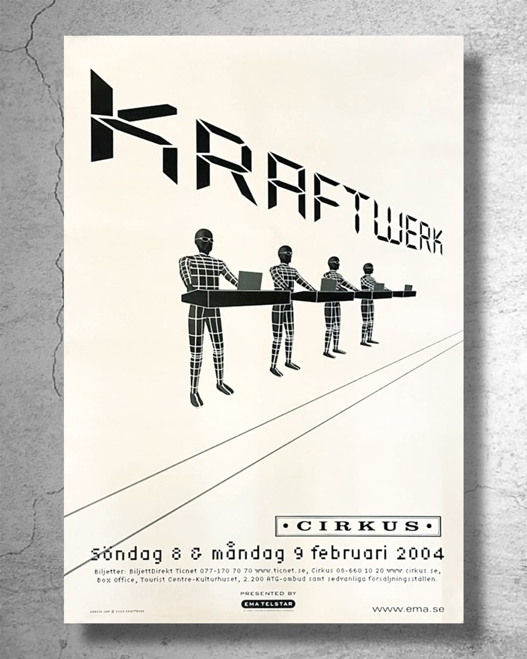 KRAFTWERK クラフトワーク』2004年スウェーデンでのライブ告知ポスター