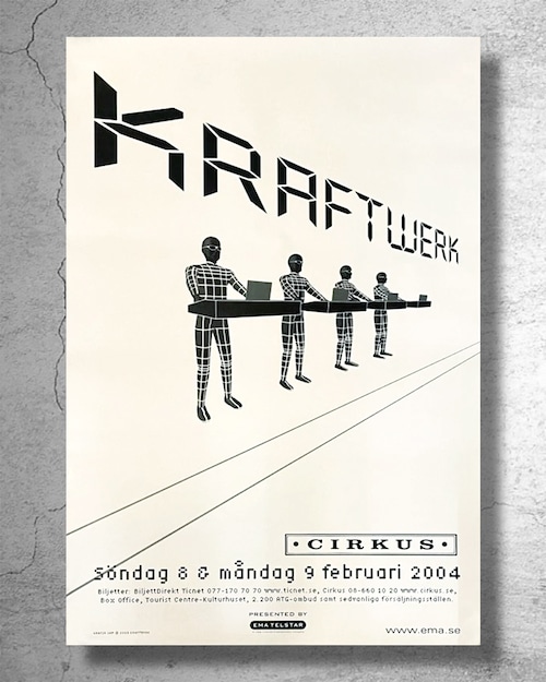 【レア品】『KRAFTWERK クラフトワーク』2004年スウェーデンでのライブ告知ポスター