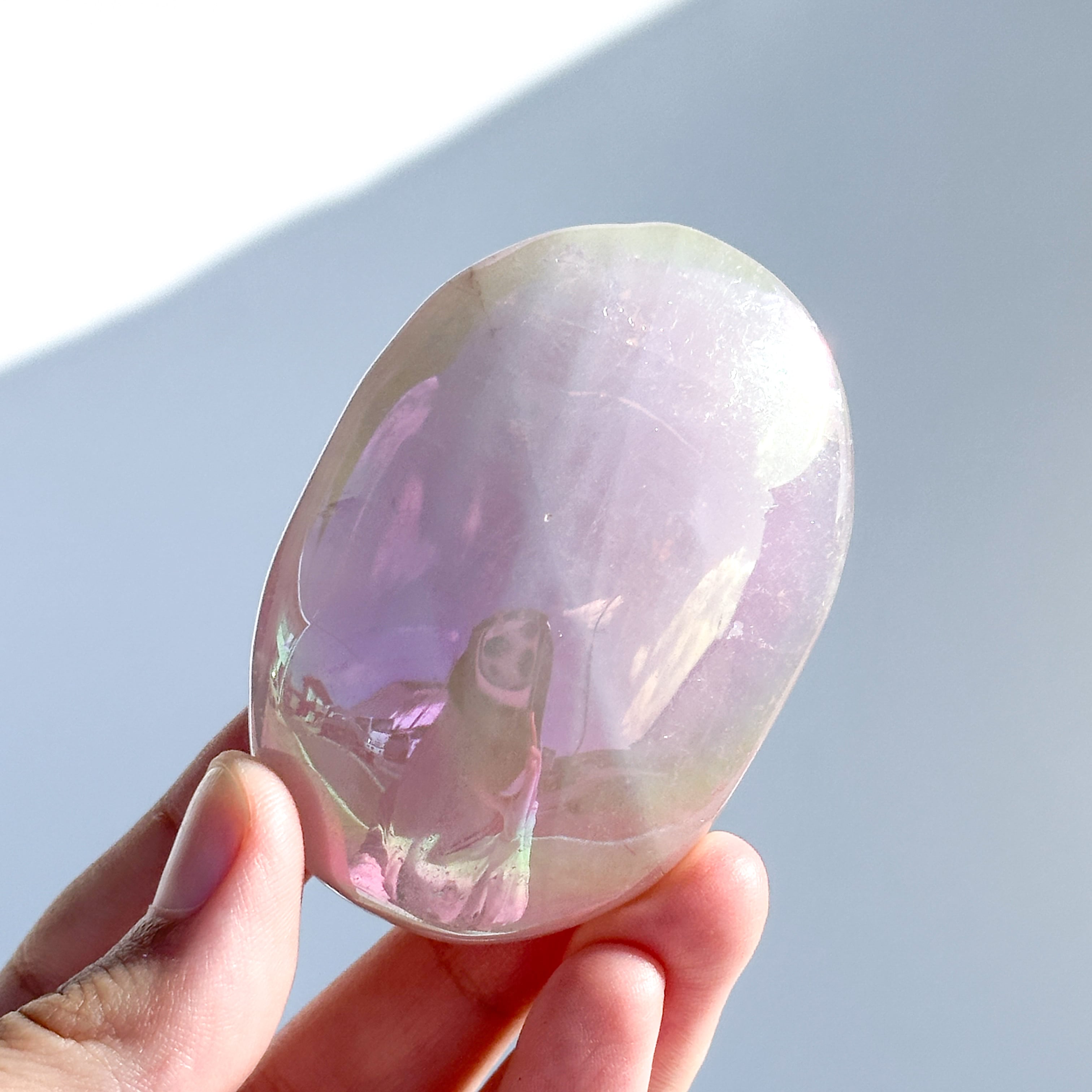 エンジェルオーラローズクォーツ パーム04✧ Angel Aura Rose Quartz