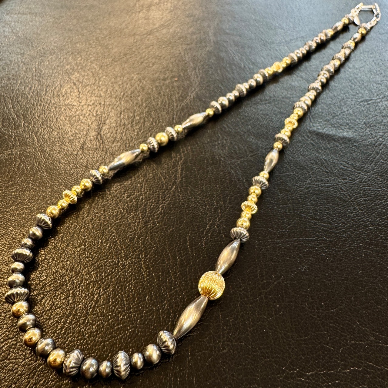 ブライト（Bright）ネックレス（Wave Silver Gold Combination) 55〜60cm - 1
