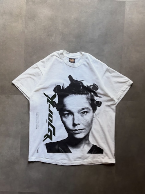 BJÖRK フォトプリントTシャツ 両面プリント バンドT ホワイト L USA製