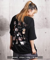 ◆猫コラージュ ビッグTシャツ◆bf-36052