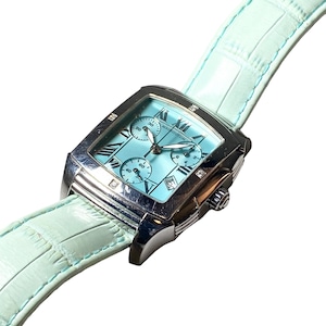 MAUBOUSSIN ice blue dial chronograph quartz watch