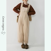 【2color】オシャレな斜め前立て♡コーデュロイオーバーオール 《P0149》