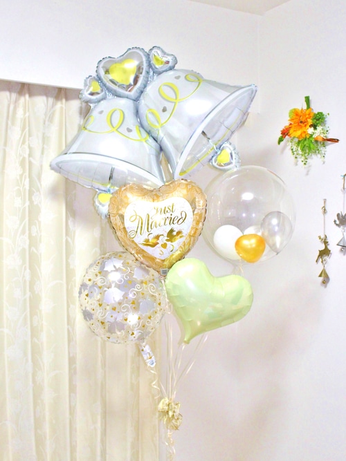 【結婚祝い】Gold　Dove &　Silver WeddingBell