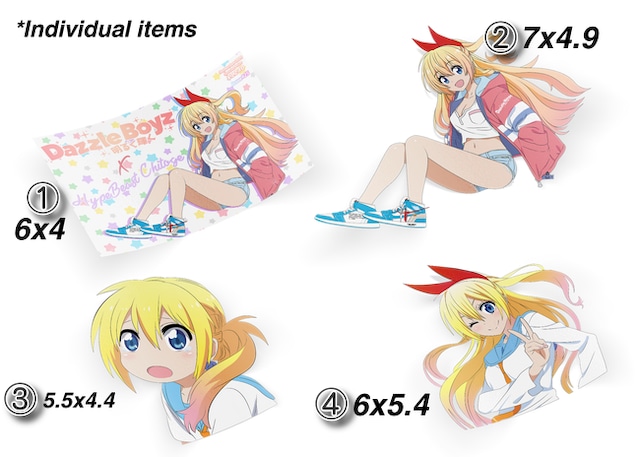 Dazzle Boyz　90S CHITOGE STICKERS/ KISSCUTS