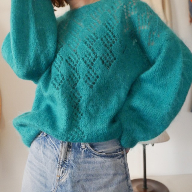 Turquoise sukahi knit