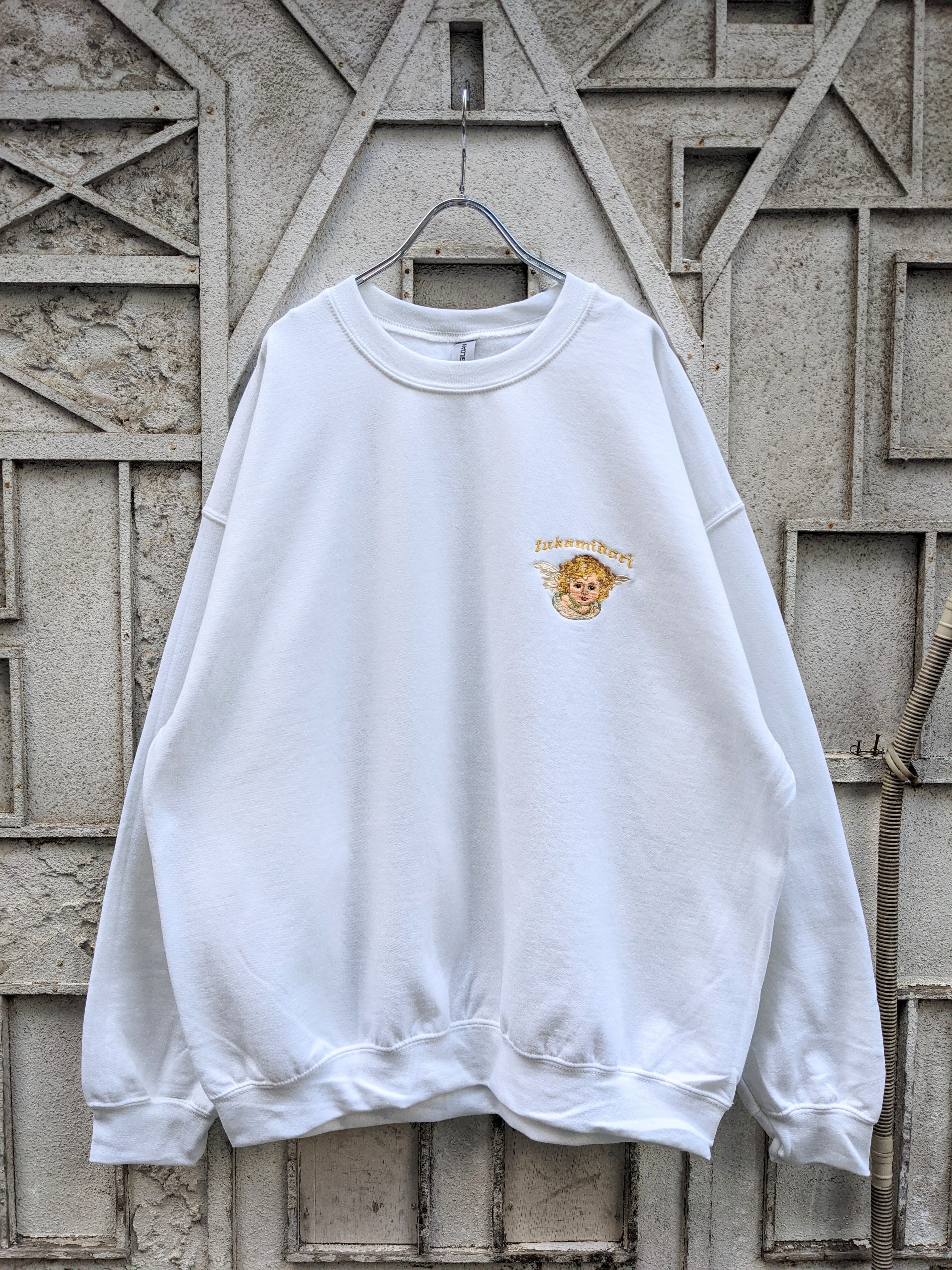 "深緑" original sweat / ANGEL / WHITE