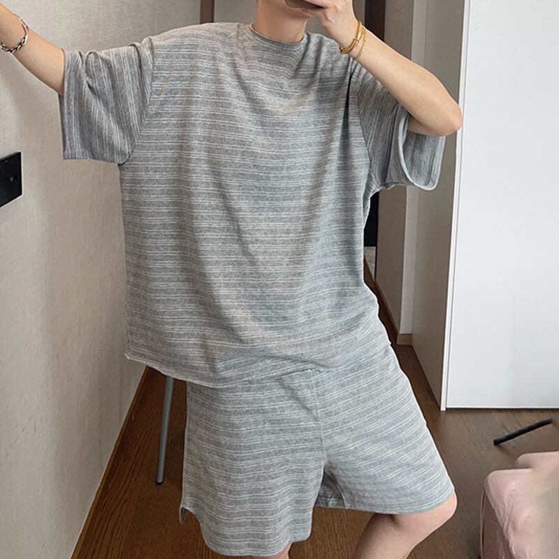 dannyandze柔らかいボーダー柄半袖Tシャツorショートパンツ