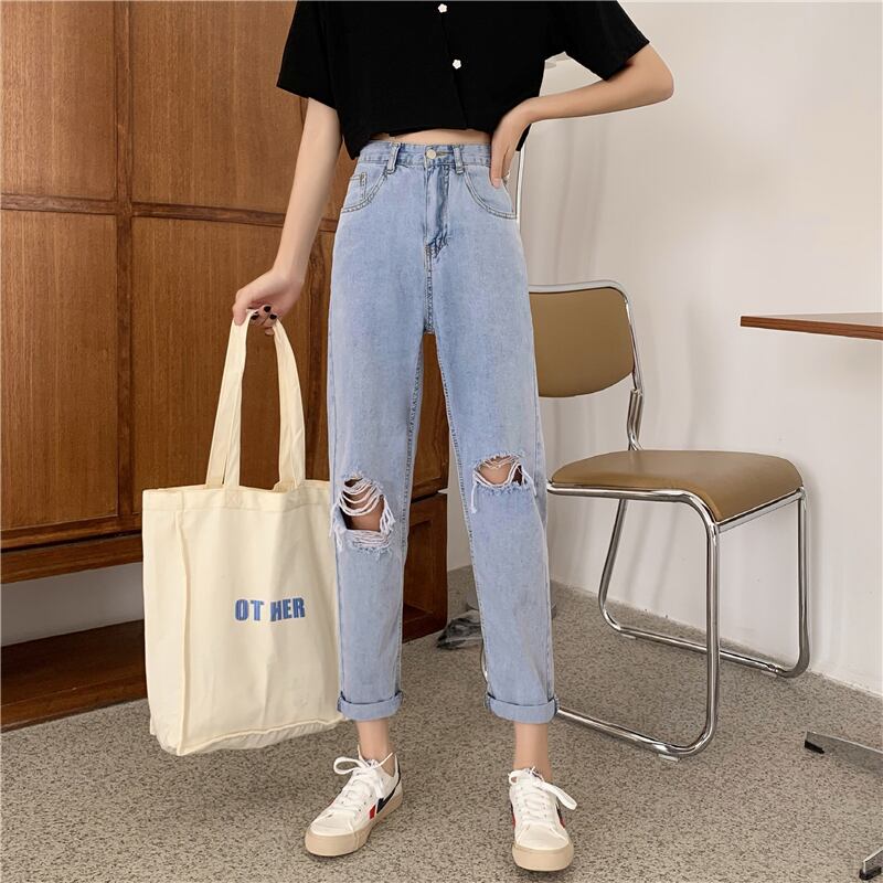 ジーンズ サマーハイウェスト薄手ルーズパンツ 夏物 YY-ファッション97280700623