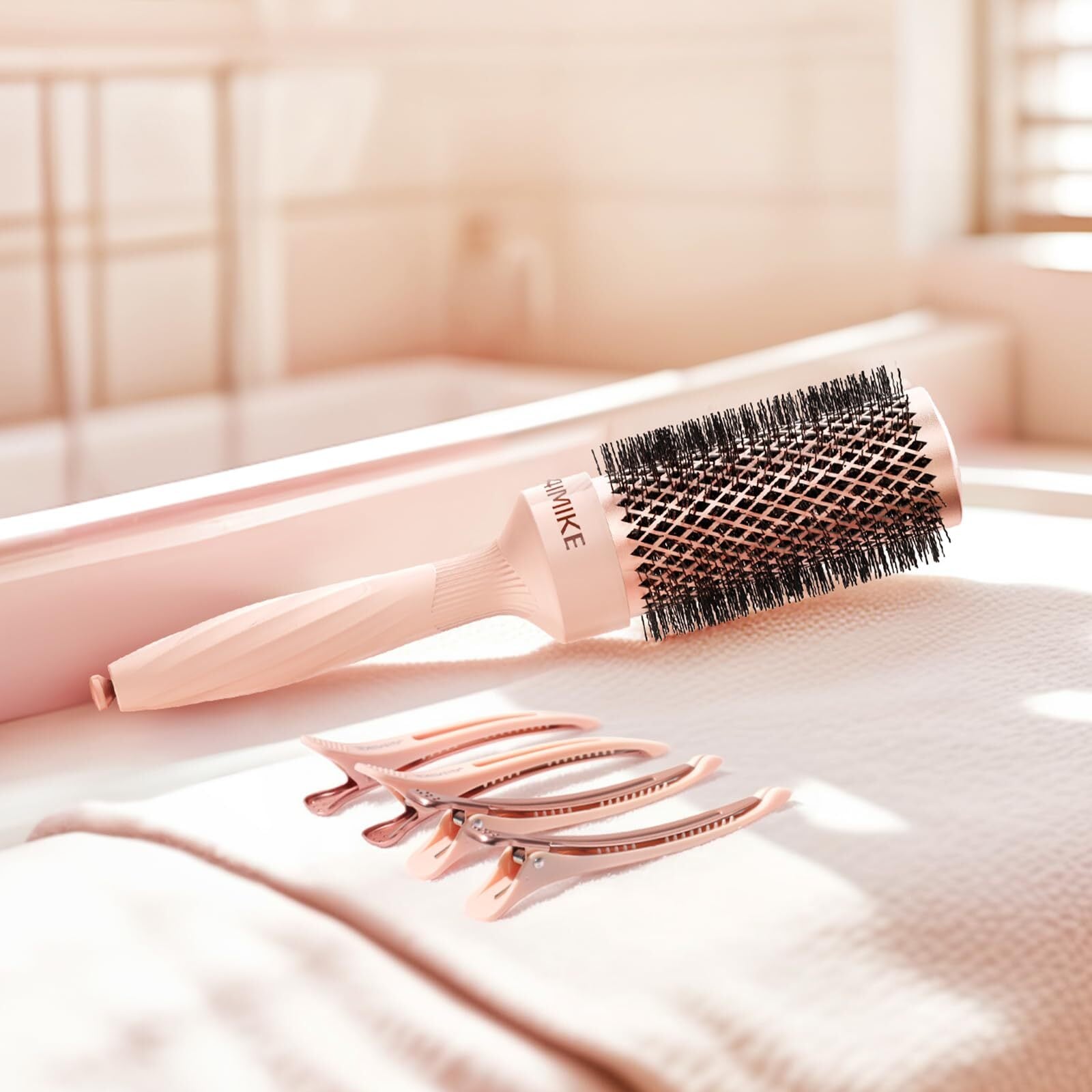 AIMIKE ROSE LUXE ロールブラシ ブロー時間を短縮 ブローブラシ 速乾