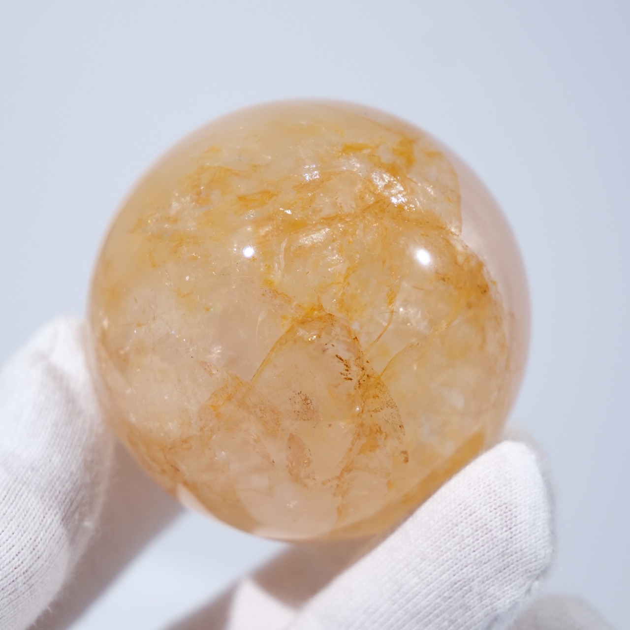 ゴールデンヒーラー イエローヘマタイト ローズクォーツ / スフィア【φ4.6cm】