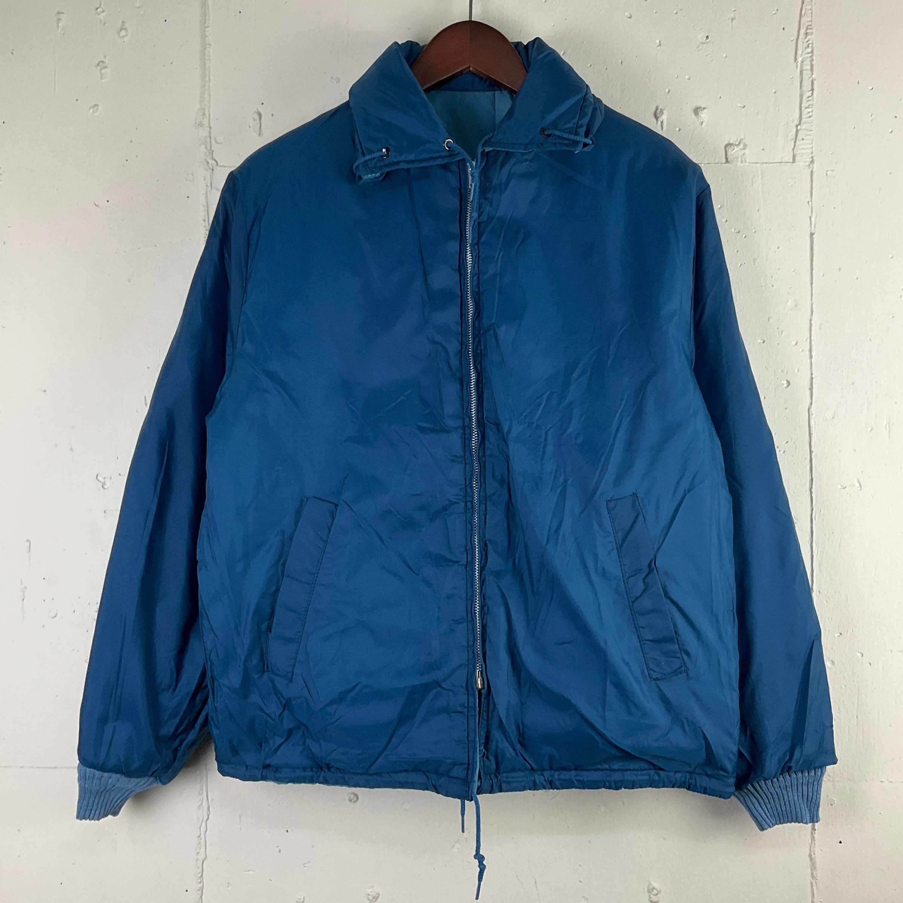 70年代 70s SEARS ROEBUCK AND CO USA リバーシブル フード収納型 無地