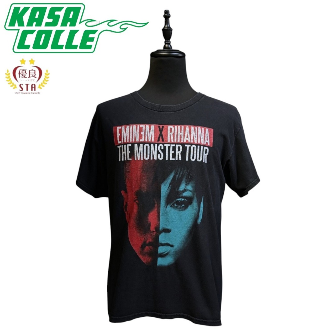 【EMINEM×RIHANNA】エミネム×リアーナ "THE MONSTER TOUR 2014" Tシャツ L相当