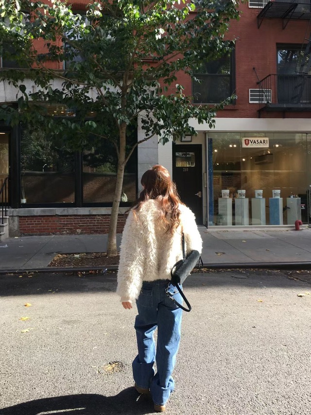 (vegetable) mellow fur jacket