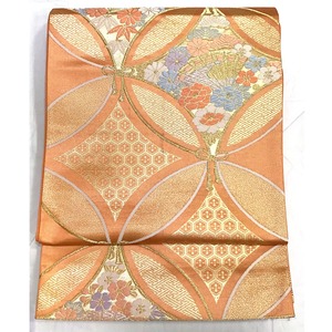 袋帯・正絹・オレンジ系地・No.200701-2006・梱包サイズ60