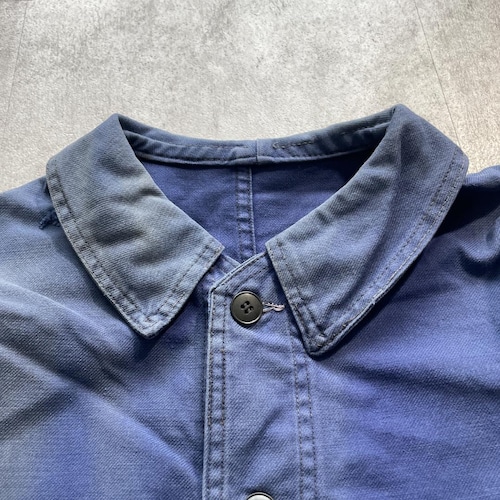 50-60s サンフェード BLEU VERDUN フレンチワークジャケット 詳細写真9