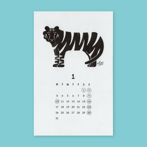 2022年　動物イラストカレンダー