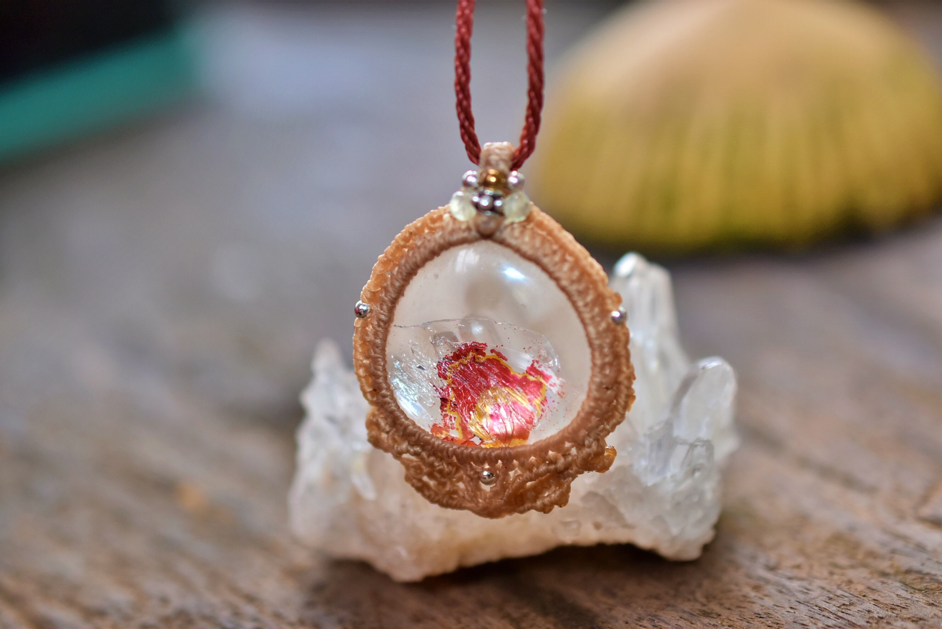 1267 マクラメハンドメイドネックレス