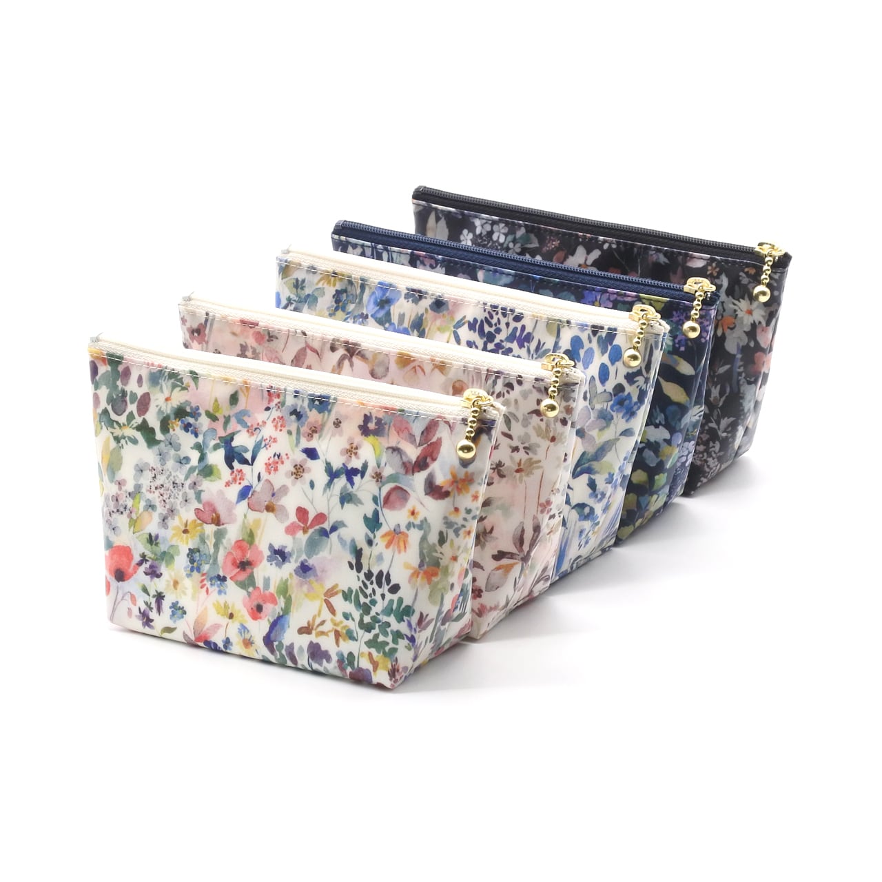 リバティ ラミネート マチ付きポーチ Mサイズ スリーピングローズ 化粧