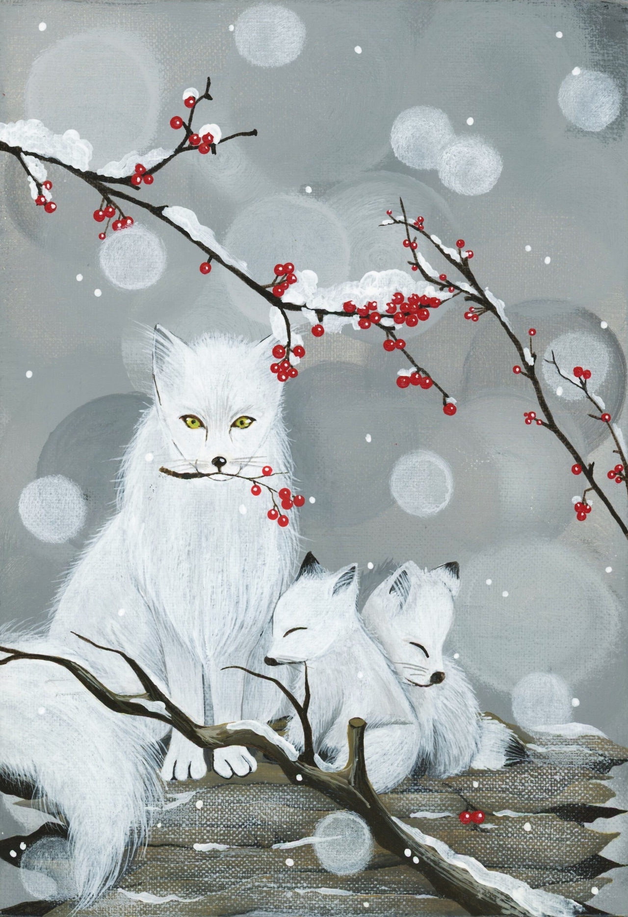 雪と白狐