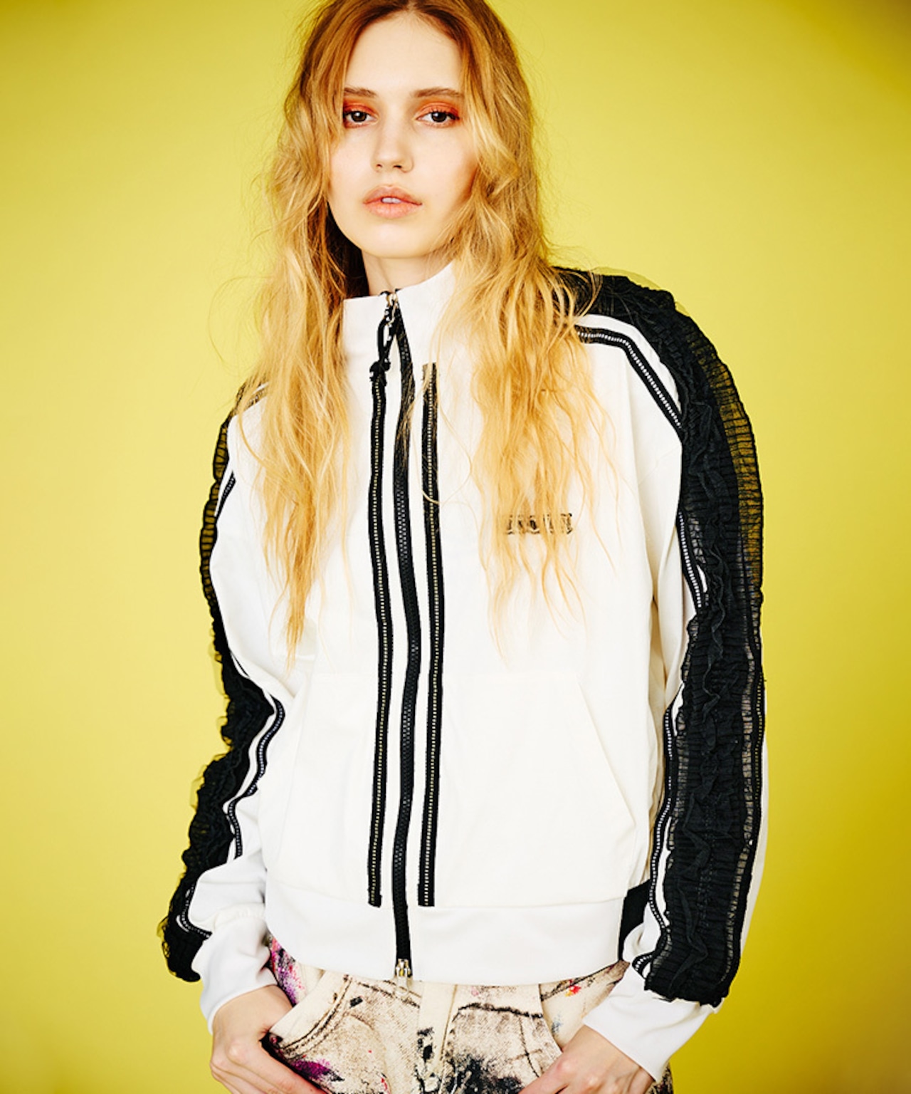 COOLAスイッチングラグランスリーブトラックジャケット (WHITE) CQ-48017