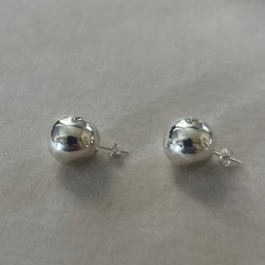 12mm Silver ball earrings from Mexico