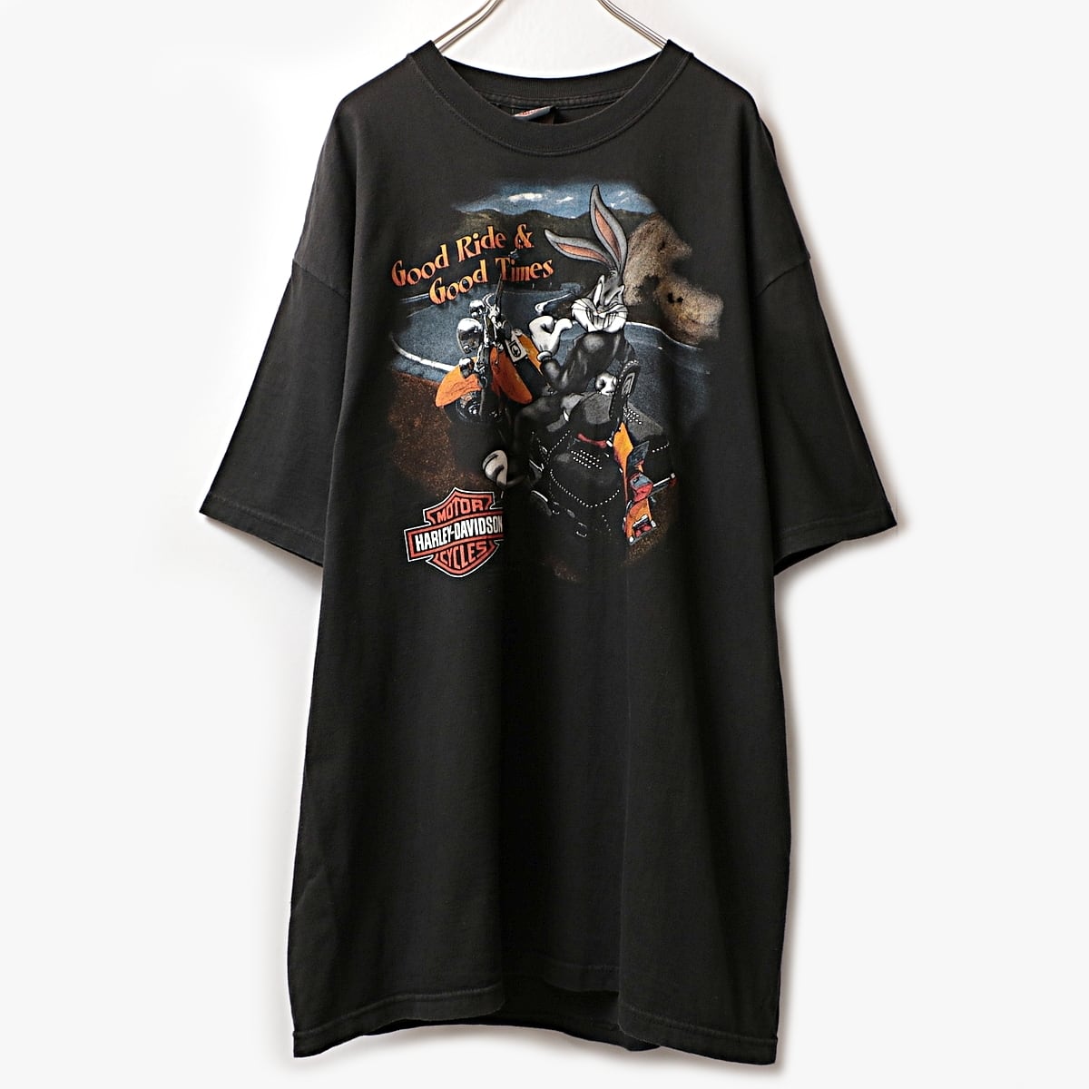 Harley-Davidson(ハーレーダビッドソン)× Warner Bros(ワーナーブラザース)両面プリント 半袖 Tシャツ 古着 used 希少