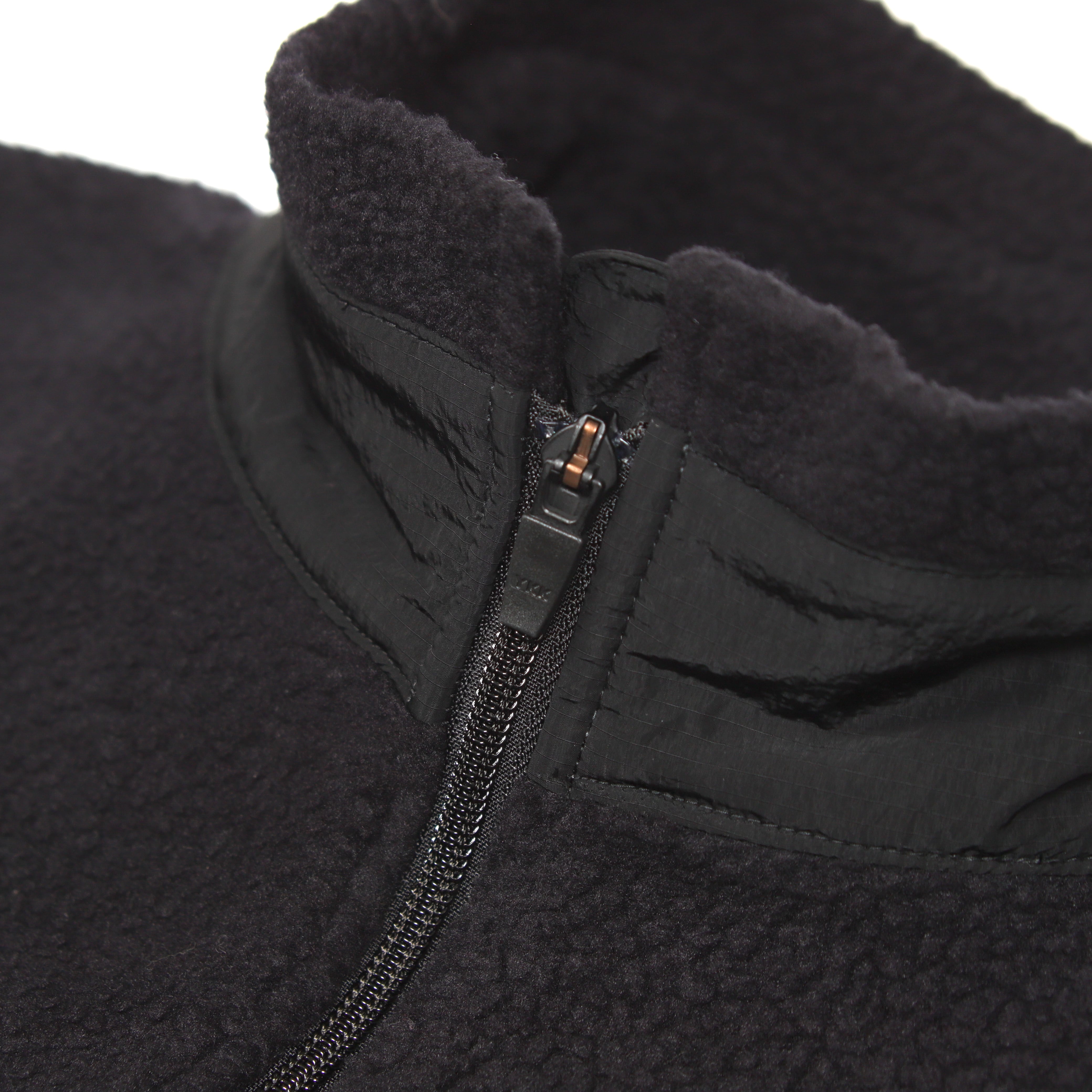 ovy Boa Fleece Nylon Combination Zip