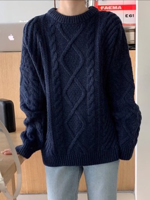 ケーブニット　AJ1079-8048