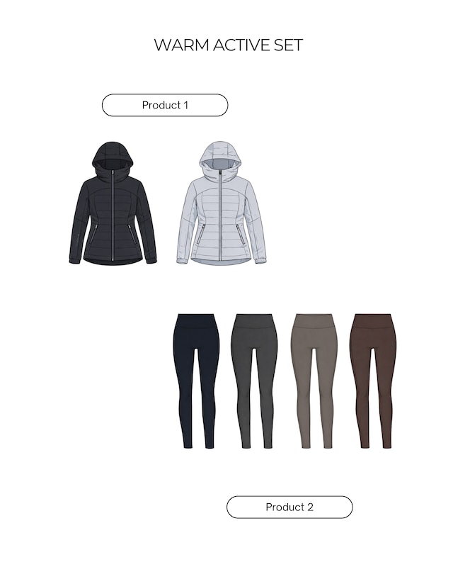 【SET販売】Stretch Flex Down × 裏起毛レギンス