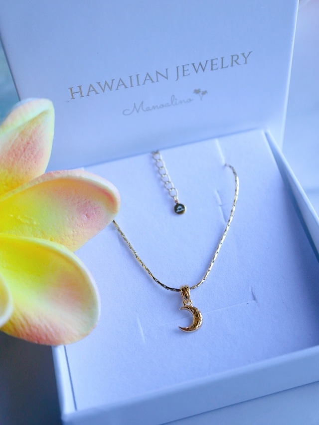 Mahina moon necklace Hawaiianjewelry (ハワイアンジュエリー月ネックレス)