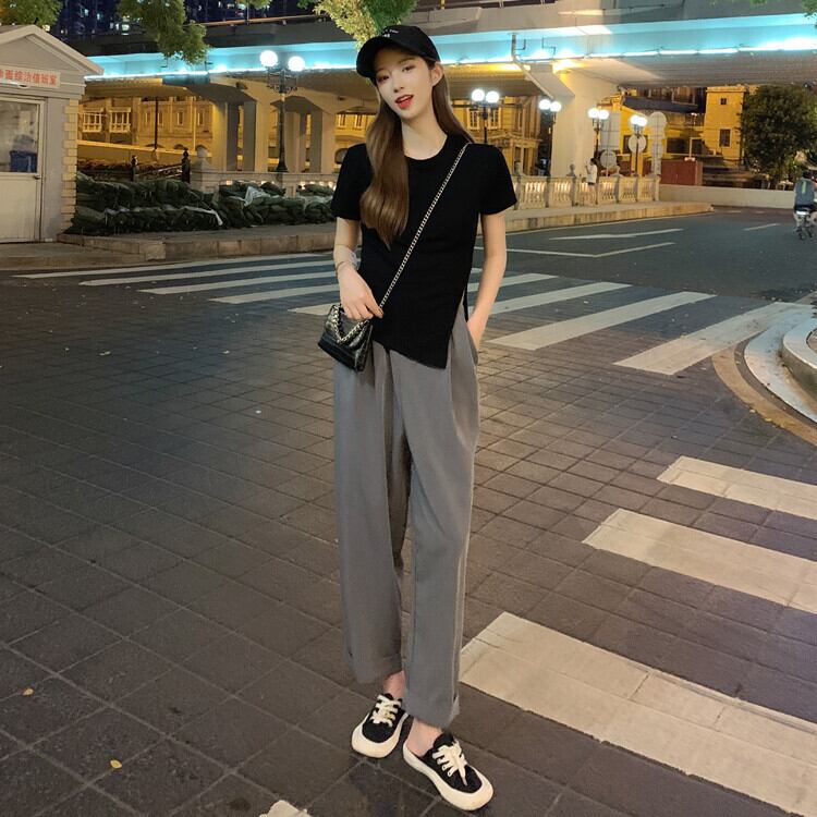 Tシャツ サマースタンダードブラック レトロ 大人ガーリー スウィート キュート カジュアル 夏物 YY-ファッション77648566210