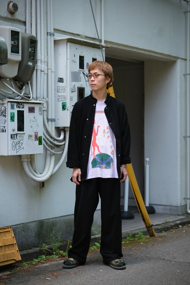 Utah／40's ”US ARMY” pajamas shirt／black to dye