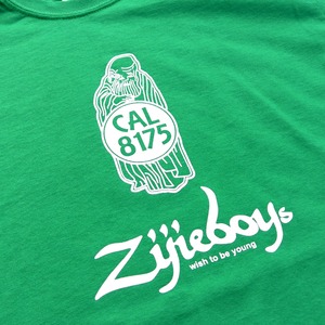 Zijieboys & CAL8175 "爺cal" T-Shirt type2 ／グリーン