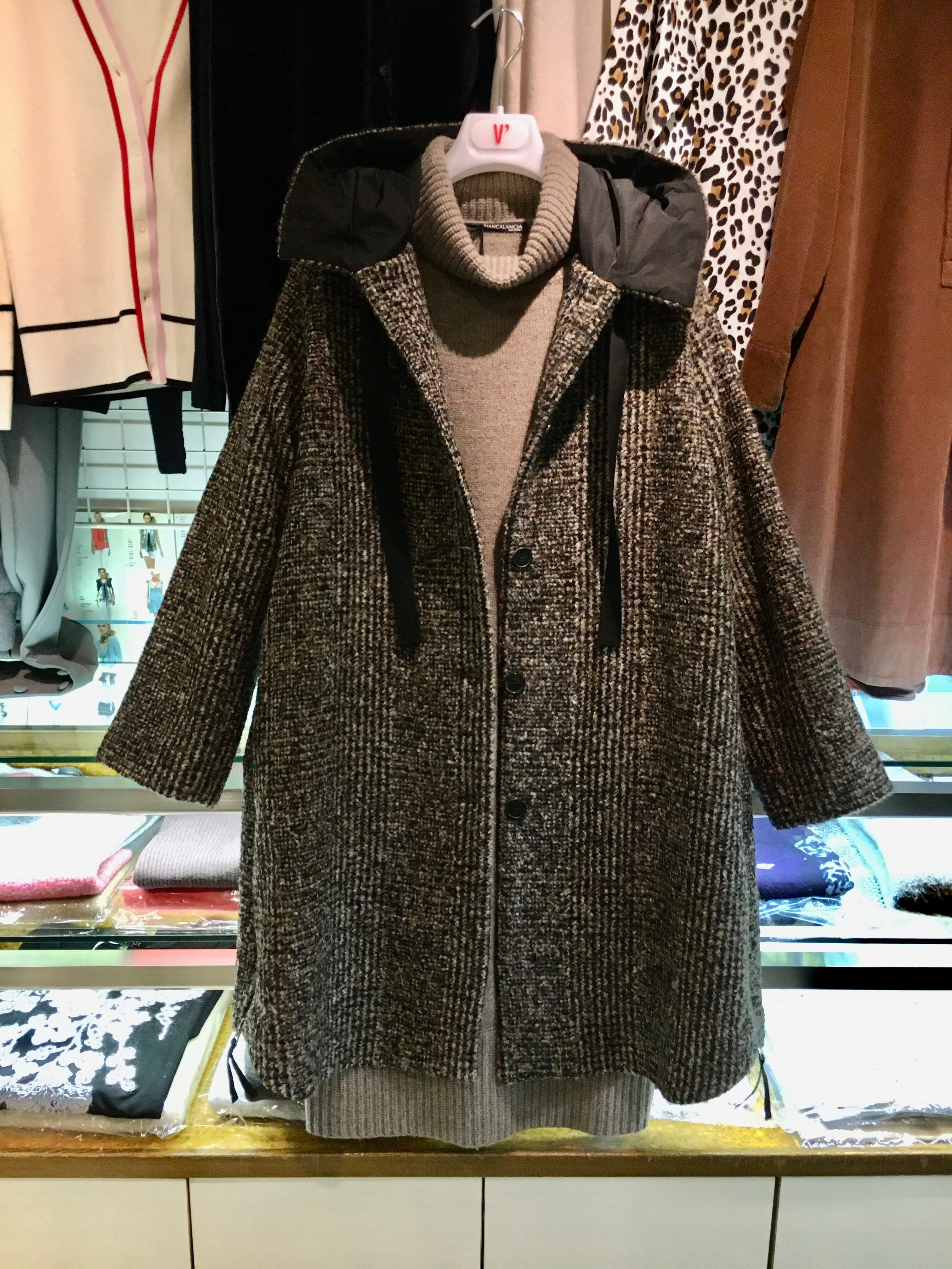 美品 アルパカ・ウール フォックス ファーコート パープル ワイン色 