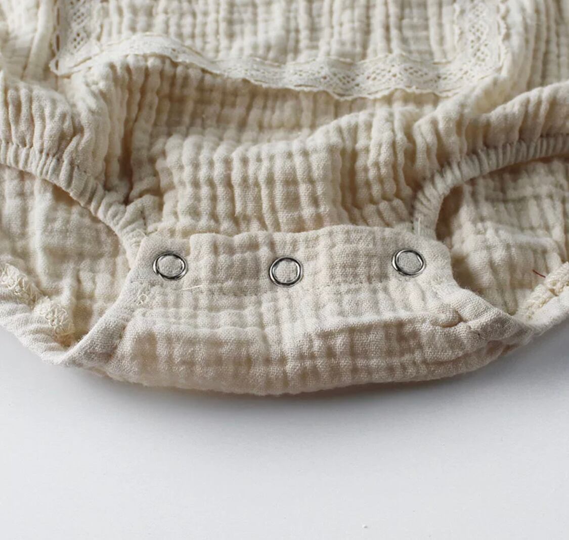 ヒブカラーリネンロンパース》》》》》ベビー キッズ ナチュラル 海外子供服 トレンド