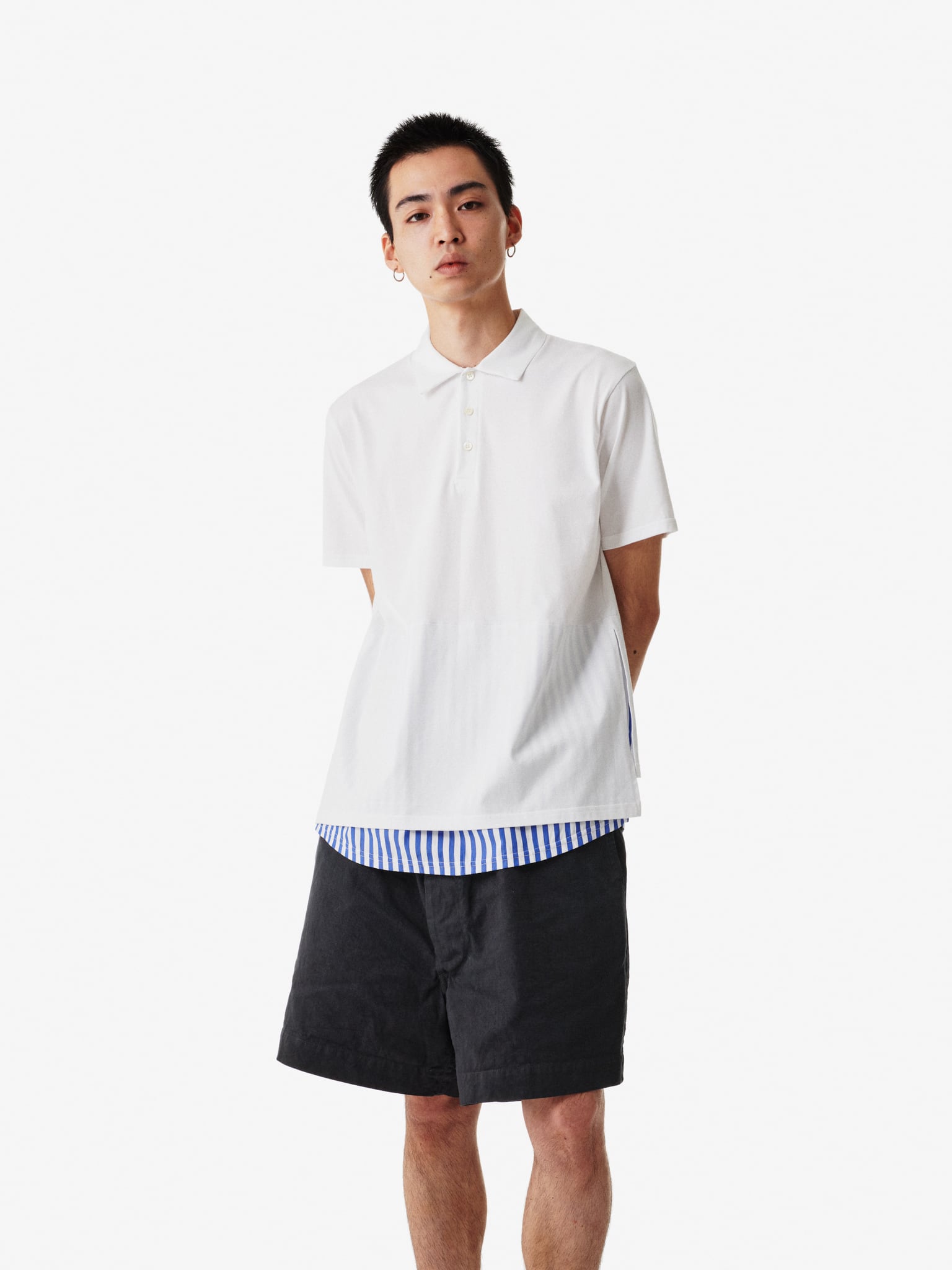 【SPECIAL SALE!】ALOYE / Short Sleeve Layerd Polo Shirt