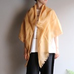 MITTAN SC-54B 薄手大麻四角ストール(ベンガラ染)ベンガラ山吹