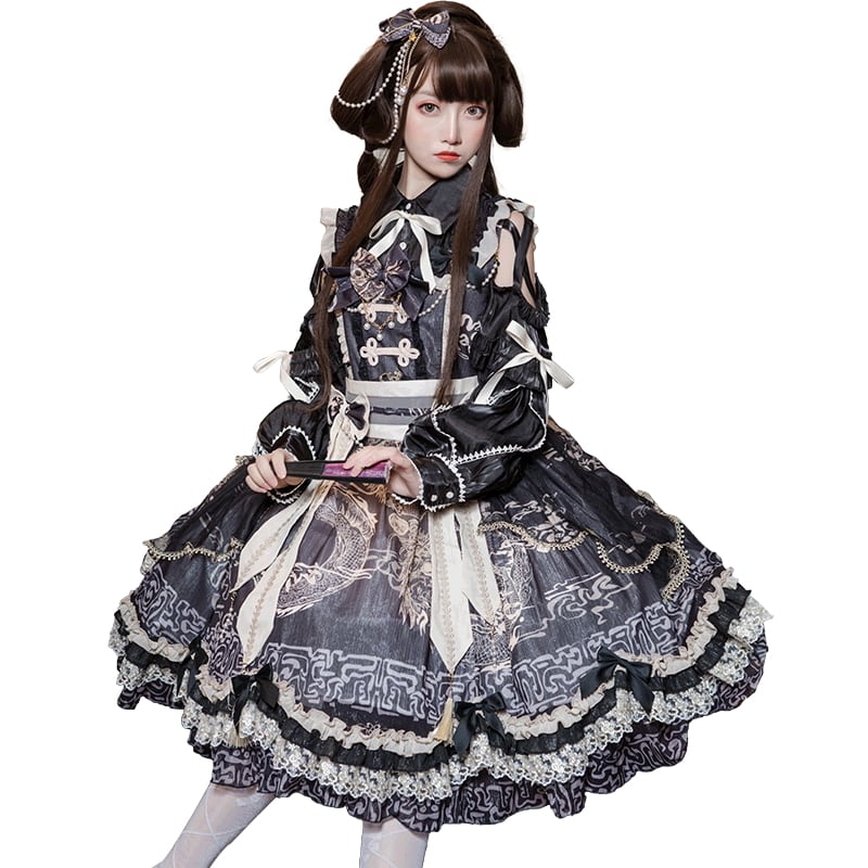 SEASONZ ロリータ JSK ジャンパースカート レトロ ロリータ 華ロリ