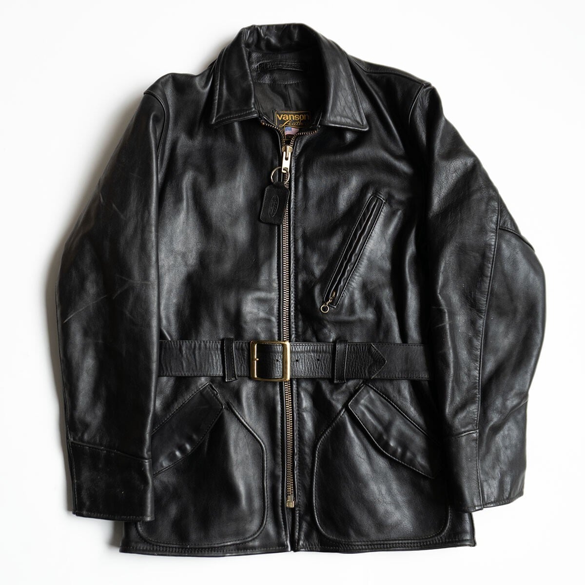 美品/ビッグサイズ】SCHOTT【533US/7420/レザー カーコート】42