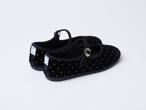 ＜LA CADENA＞Baby&Kids JAPONESA VELOUR GOLD DOT ONE STRAP (BLK x GOLD DOT)
